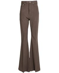 Rick Owens - Solid-Color Wool Flare Pants - Lyst