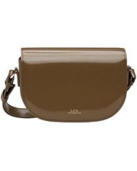 A.P.C. - Demi-Lune Patent Leather Crossbody Bag - Lyst