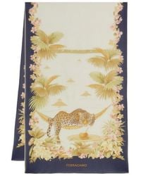 Ferragamo - Jungle Print Silk Scarf - Lyst