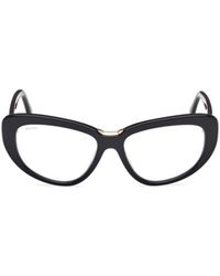 Max Mara - Mm5109B Logo-Print Cat-Eye Frame Glasses - Lyst