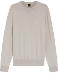BOSS - Long Sleeve Crew Neck Jumper - Lyst