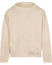 Maison Margiela - Handwritten Raw-Cut Edge Distressed Sweatshirt - Lyst