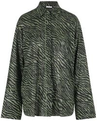 Oséree - Oséree Animal Printed Long-Sleeved Shirt - Lyst