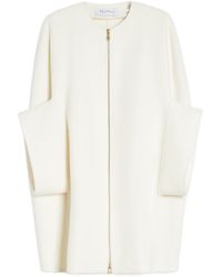 Max Mara - Placido Zip-Up Crewneck Short-Sleeved Coat - Lyst