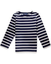 Saint James - Striped Crewneck T-Shirt - Lyst