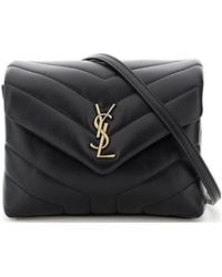 Saint Laurent - Loulou Toy Logo Plaque Shoulder Bag - Lyst