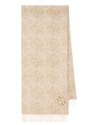 Loewe - Monogram Jacquard Fringed Scarf - Lyst