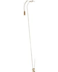 Saint Laurent - Monogram Twist Pendant Necklace - Lyst