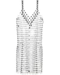 Rabanne - Circle Disc V-Neck Mini Dress - Lyst
