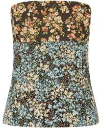 Dries Van Noten - Floral Bustier Top - Lyst