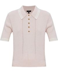 Rag & Bone - Ribbed Knit Polo Top - Lyst