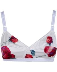 N°21 - Rose Print Bra - Lyst