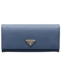 Prada - Large Saffiano Leather Wallet - Lyst