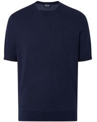 ZEGNA - Short-Sleeved Knitted T-Shirt - Lyst
