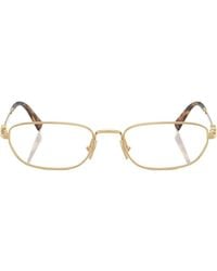 Miu Miu - Eyewear Oval Frame Glasses - Lyst