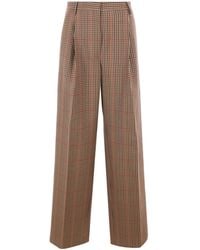 Dries Van Noten - Checked Pleated Trousers - Lyst
