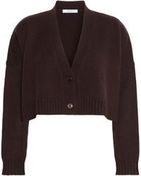 Max Mara - Wool-Cashmere Cropped Cardigan - Lyst