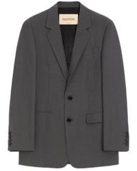 Valentino - Single-Breasted Long-Sleeved Blazer - Lyst