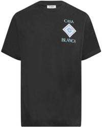CASABLANCA - Logo Crew Neck T-Shirt - Lyst