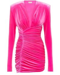 Alexandre Vauthier - Ruched Velvet Minidress - Lyst