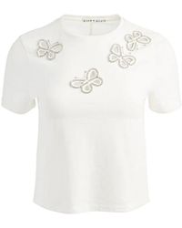 Alice + Olivia - Cindy Embellished Cutout Tee - Lyst