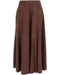 Arma - Eleni High-Waisted Suede Skirt - Lyst