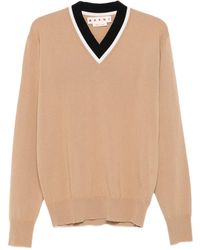 Marni - V-Neck Wool Sweater - Lyst