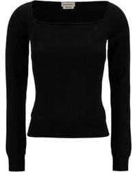 McQueen - Top With Square Neckline - Lyst