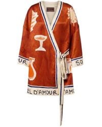 ALÉMAIS - X Lrnce Soleil D'Amour Printed Wrap Dress - Lyst