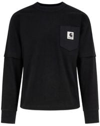 Sacai - X Carhartt Wip Logo Patch Crewneck Sweatshirt - Lyst