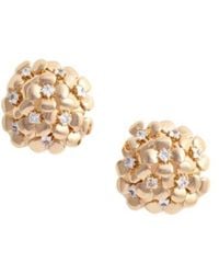 Self-Portrait - Embellished Flower Earrings - Lyst
