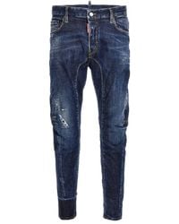 DSquared² - Straight-Leg Distressed Skinny Jeans - Lyst