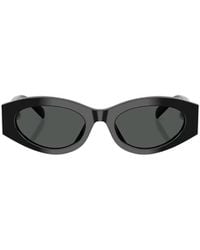 Tory Burch - Oval-Frame Embellished Sunglasses - Lyst