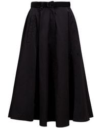 Moncler - Washed Pleated Midi Skirt - Lyst