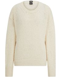 BOSS - Crew Neck Knit Sweater - Lyst