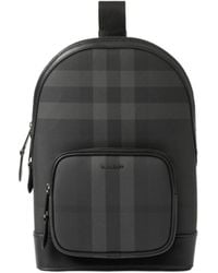 Burberry - Checked Logo Plaque Messenger Bag - Lyst
