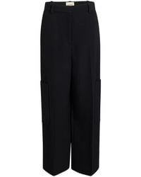 KHAITE - Caiton High-Waisted Straight Leg Trousers - Lyst