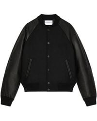 Givenchy - Apos;S Mixed Material Wool And Leather Bomber Jacket - Lyst