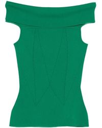 Givenchy - Off-Shoulder Ribbed Top - Lyst
