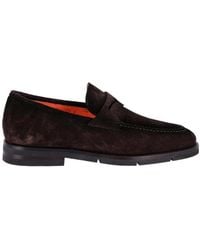 Santoni - Logo Business Casual Shoes - Lyst