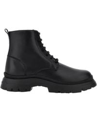 Hogan - H692 Lace-Up Leather Boots With Zip Shoes - Lyst