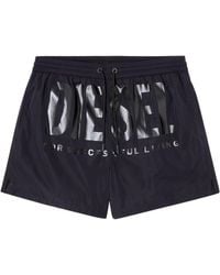 DIESEL - Ken-37-D-Core Logo Printed Drawstring Swim Shorts - Lyst