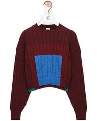 Loewe - Anagram Patch Cropped Jumper - Lyst