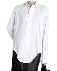 Maison Margiela - Curved-Hem Long Sleeved Shirt - Lyst