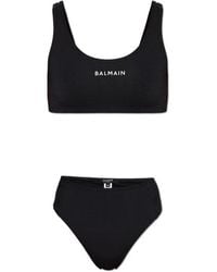 Balmain - Logo-Print Bikini - Lyst