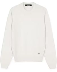 Versace - Logo-Plaque Crewneck Jumper - Lyst