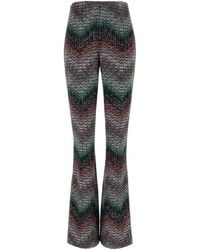 Missoni - Zigzag Flared Knitted Trousers - Lyst
