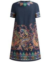 Etro - Placed Floral Paisley Printed Mini Tunic Dress - Lyst