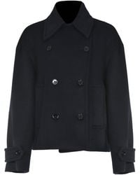 Dondup - Double-Breasted Short Coat - Lyst