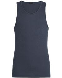 ZEGNA - Cotton Blend Tank Top - Lyst